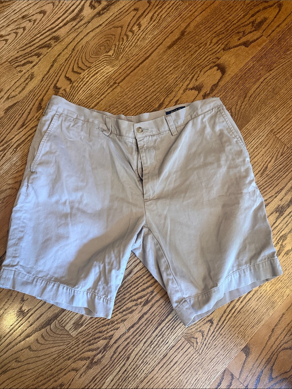 Polo by Ralph Lauren Light Gray Flat Front Cotton Shorts